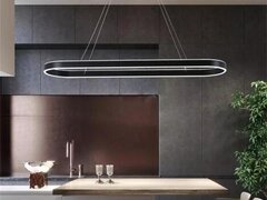 Candelabru LED 120W Minimalist Black Dining, LED inclus, 1 surse de iluminare, Telecomanda, Dimabil